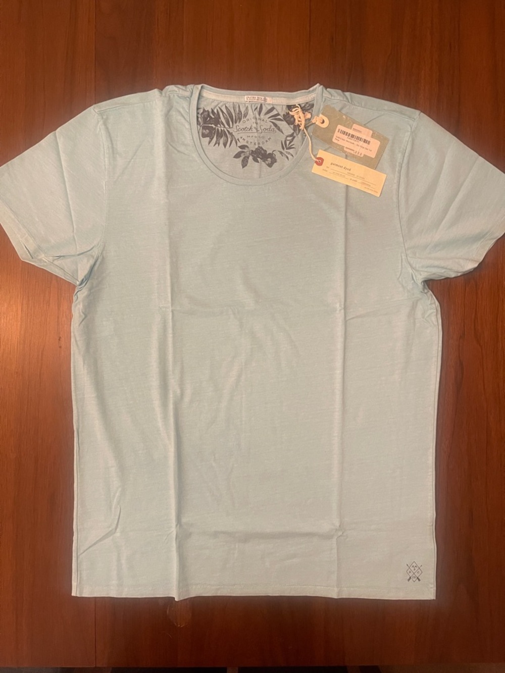 Scotch & Soda Pale Blue Short Sleeve Crew Neck Tee